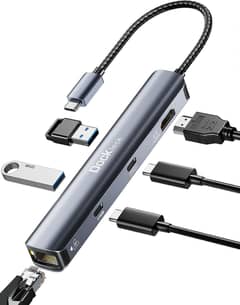 USB C Hub HDMI 4K 60Hz, 6 in 1 Dockteck, Dock Ethernet, MacBook Pro 0