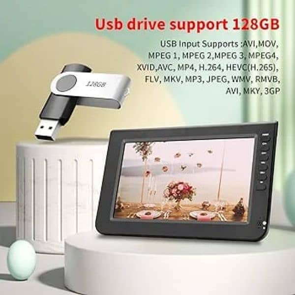 portable 10.1 inch monitor  rechargeable 4
