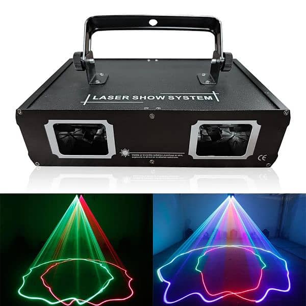 Dual RGB Decor Laser Beam Line Scanner Projector DJ Disco Stage Light 13