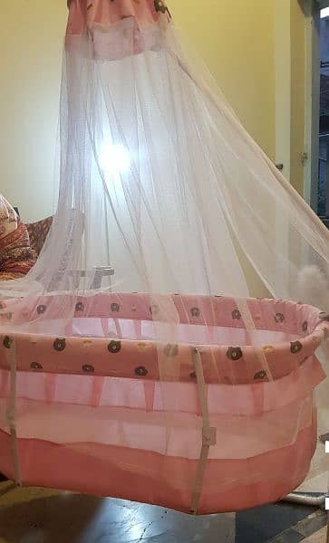 Premium Quality Baby Swing Cot with Mosquito Net 4