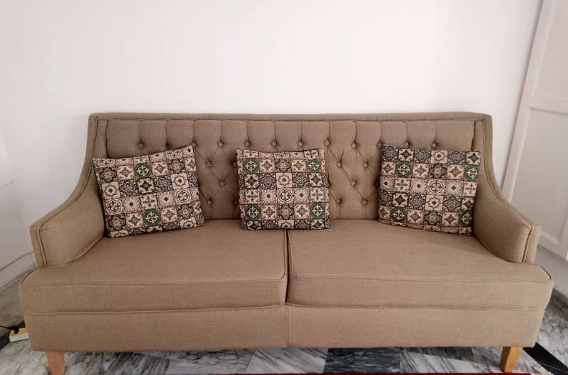 new sofa 3 seater greenish brown colour 0