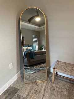 full arch mirror 18 x 60 inch frame fiber back lasani sheet