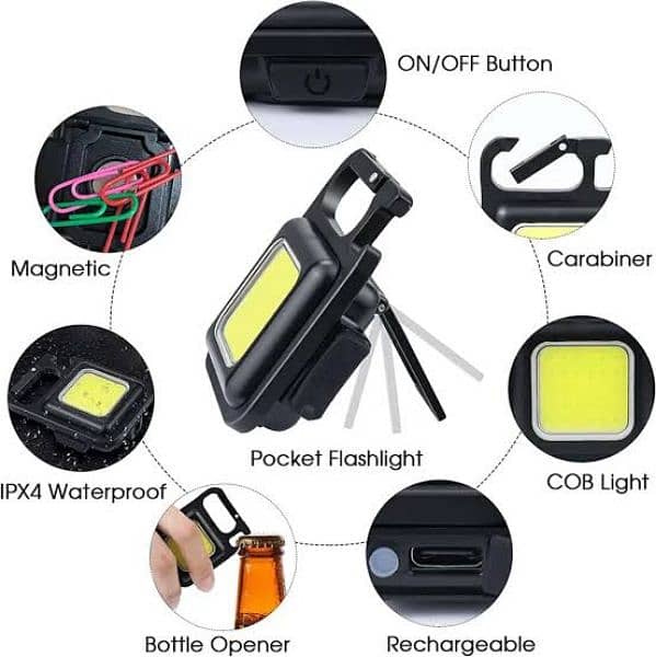 COB Keychain Flash Light mini Light Available // WhatsApp 0348-2378691 2