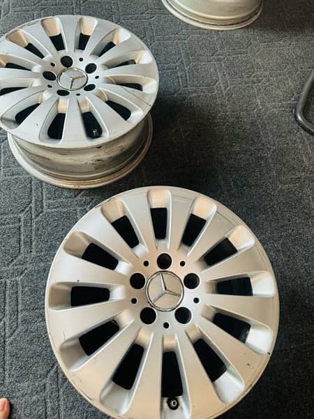 mercedes original 16 inch rims with tyres 7
