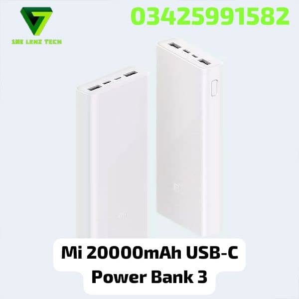 Mi Power Bank 20,000mAh 18W Triple Port Quick Charge 0