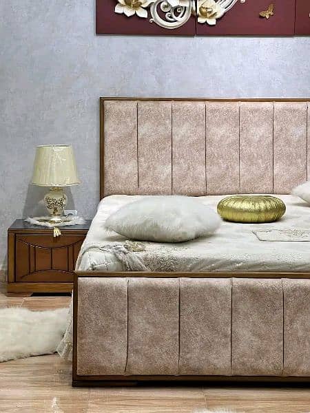 Bed set/Bedroom set/double bed/sheesham wooden bed/ Chusion Bed 6