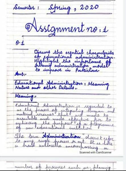 Handwriting Assignment Work 19