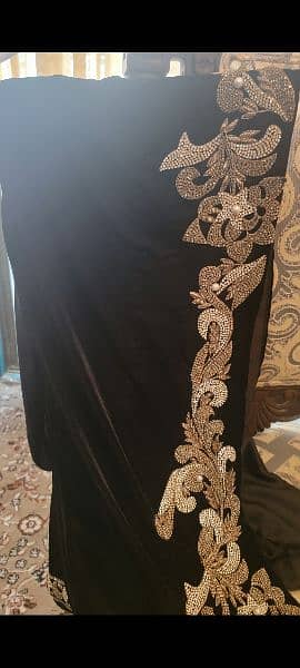 Black kamdani dress with chatapati border dupatta 14