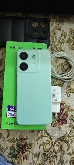 infinix smart 7 4+3 64gb with box charger