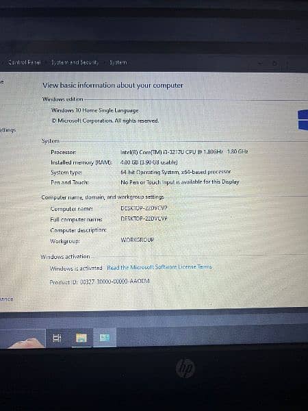 HP Notebook Core i3 3rd Gen 3