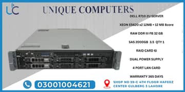 DELL R710 2U SERVER XEON E5620 x2 12MB + 12 MB 8core RAM DDR III FB 32