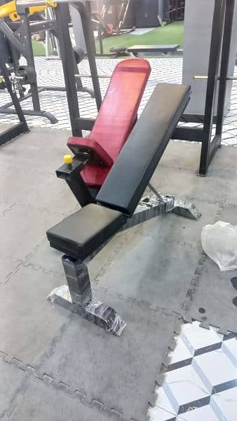 multi bench press gym rubber plates chrome inclined abdominal bench 3