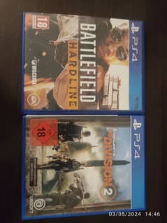 Battlefield Hardline + The Division 2 Ps4 CDs (Can be sold separately)