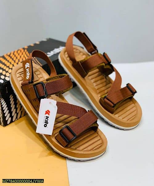 men's Rexine casual sandals , brown 0