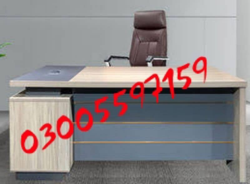 Office Ceo desk 5ft design study table furniture chair drawer use rack 14