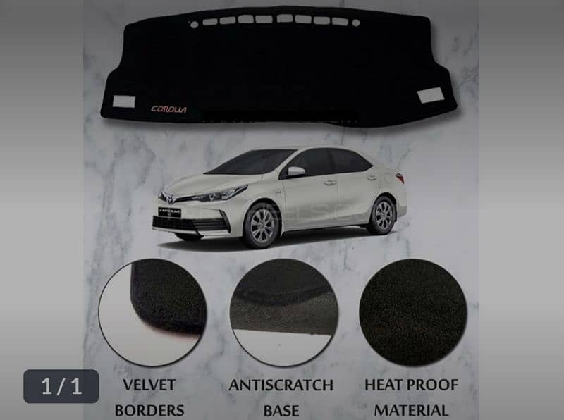 Toyota Corolla 2014-2021 Dashboard Cover Mat - Heat Proof Material 0