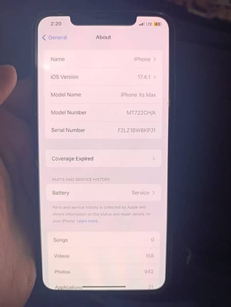 Iphone xs max physical dual sim working non pta not jv 5