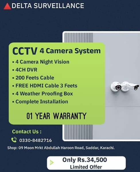 CCTV 4 Cameras Installation Discounted Packages 1