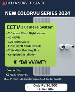 CCTV Security 4 Cameras Installation Wholesale Rates