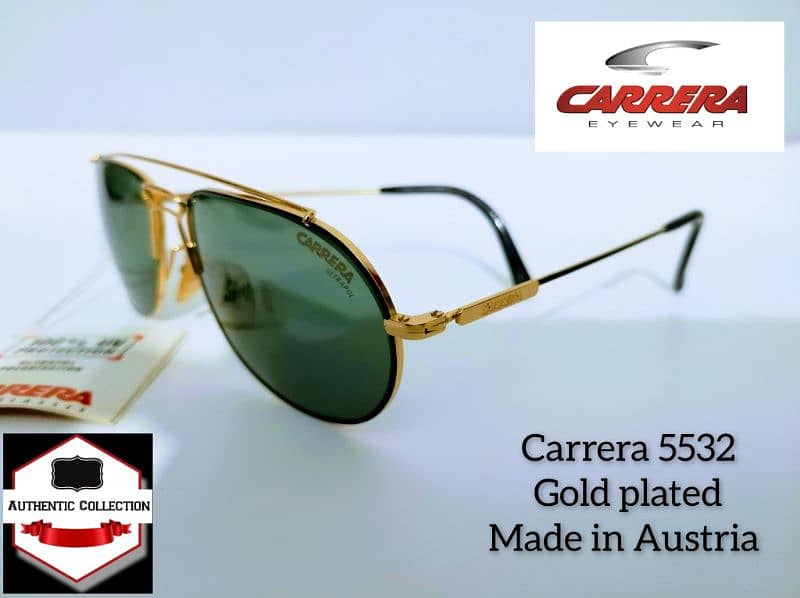 Persol Dior Lacoste Zeiss Longines Carrera Gold plated Sunglasses 18