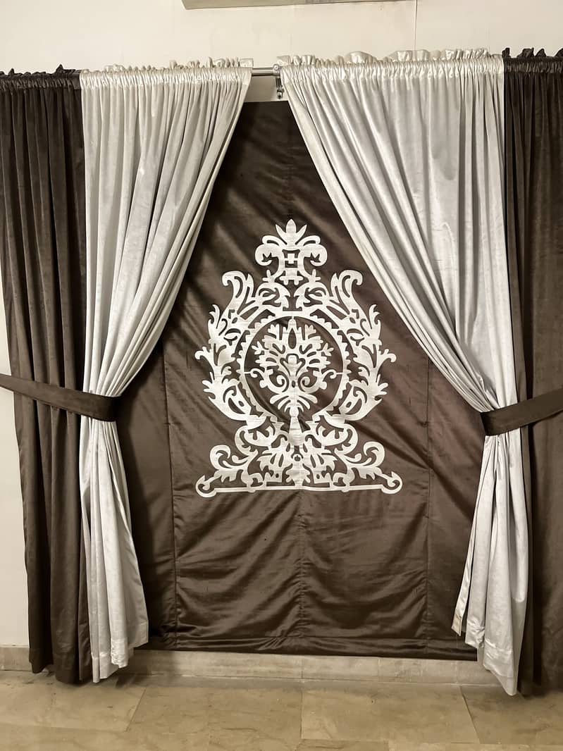 Velvet Curtains with velvet blind 1