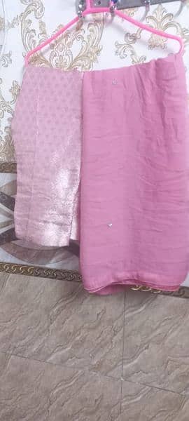 white and pink colour frock for sale 7