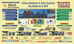 Solar UPS and Dry Batteries and Lithium Batteries