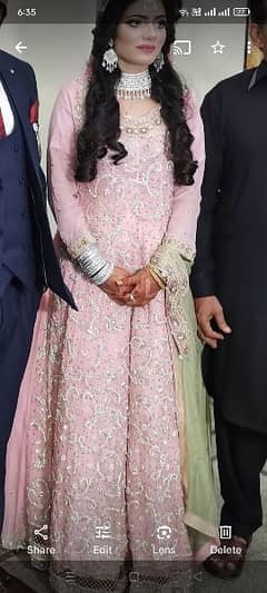 Bridal walima maxi (soft pink)