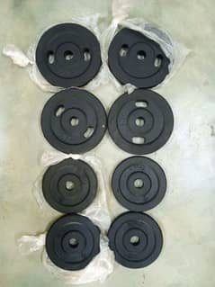 Exercise ( Rubber coated weight plates rod set)