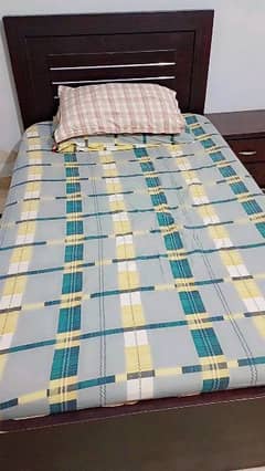 single Bed Wooden good condition only 15000 fainal