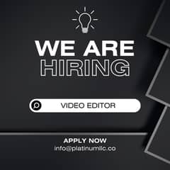 We're looking for a creator Video Editor!