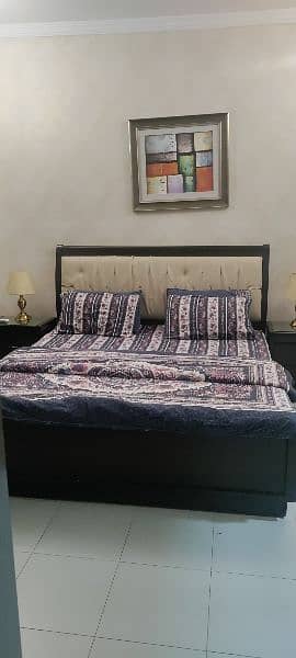 king size bed with mattress & dressing table compete set . . 1