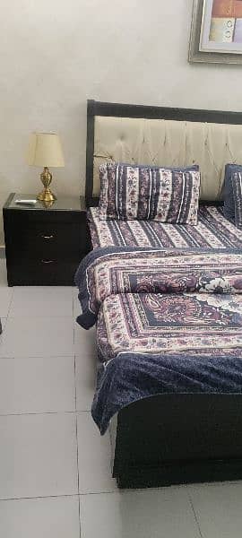 king size bed with mattress & dressing table compete set . . 2