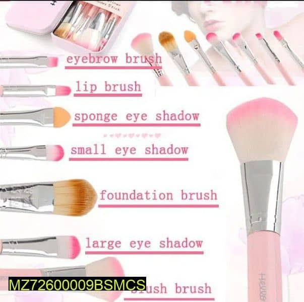 Makeup Brush Set ( pack of 7 brushes) 1