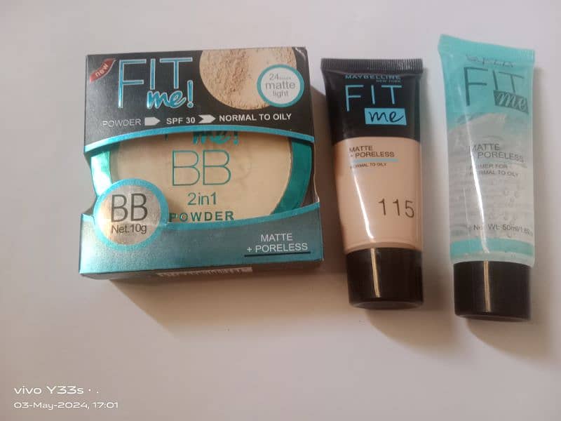 deal of 3 fitme foundation face powder and primer 0
