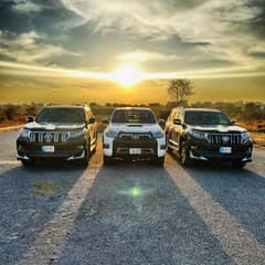 Rent A Car Islamabad Prado Land Cruiser V8, ZX, Range Rover