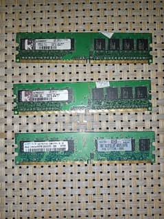 3 x 1GB DDR2 RAM Modules