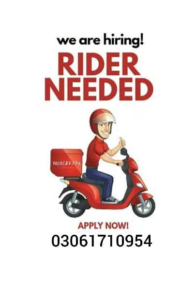Rider job Available 0