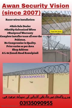 Chainlink fence / Razor Wire / Barbed Wire Security Fence Weld mesh