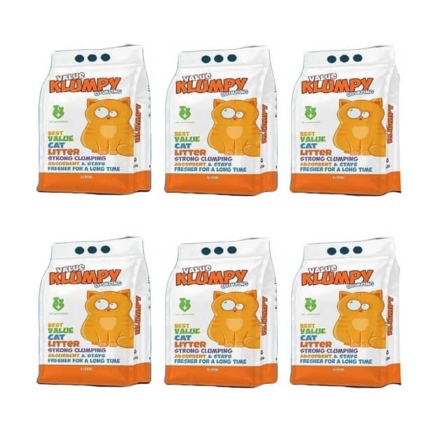 KLUMPY CLUMPING CATS LITTER SAND 5 litre (7 packs) 0