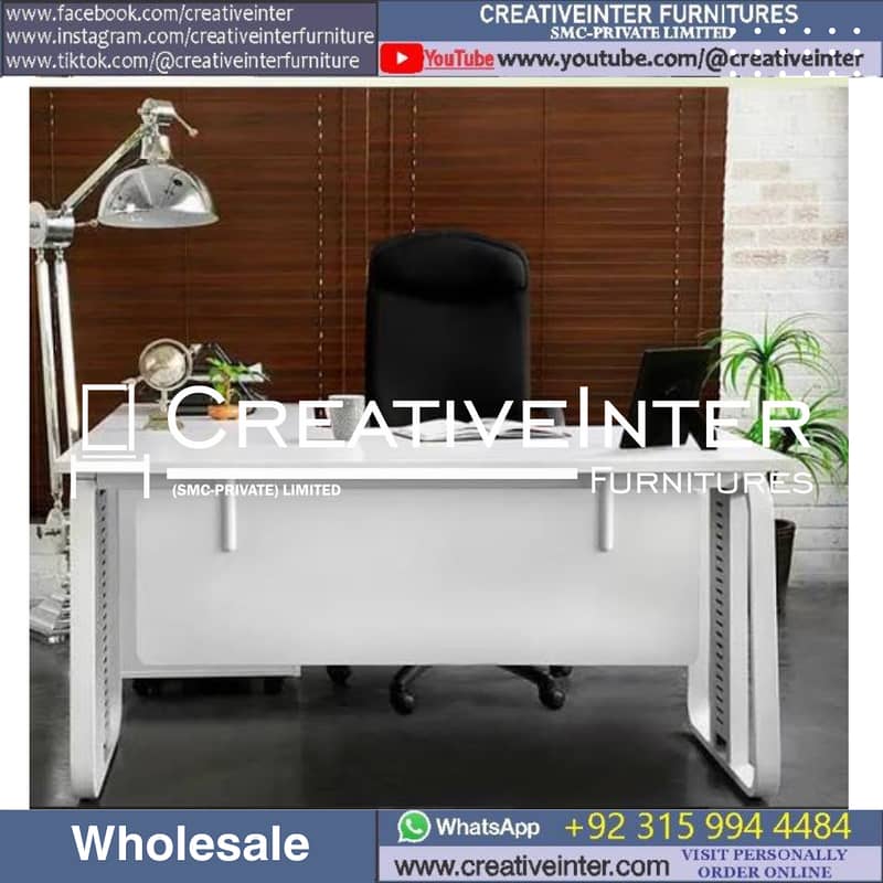 Exective office table manager desk study chair workstation staff CEO 0