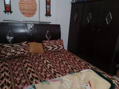 Bedroom set - Bed and 3 door wardrobe and SofaCumBad for sale