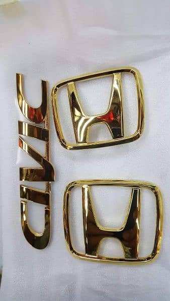 Honda Civic EK original factory oem gold emblems 0