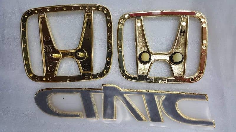 Honda Civic EK original factory oem gold emblems 1