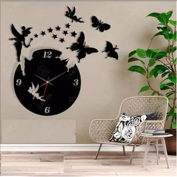 Wooden Wall Clock Fairy Home Decor Wall clock 2
