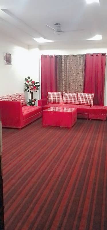 Fully furnished 2 bed flat for rent in empire hights phase 6 bahira Town 4