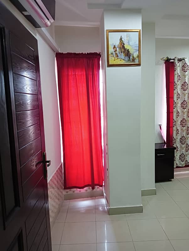Fully furnished 2 bed flat for rent in empire hights phase 6 bahira Town 5