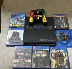 Ps4 slim(imported) 500GB with 1 controller and 6 Games(exclude GTA 5)