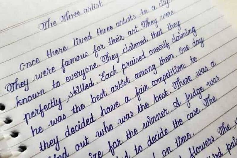handwriting assignment work 9