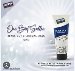 swiss natural black mask tube 100ml